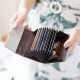 Prettyzys' new accordion mini compact card holder, a simple, ultra-thin, integrated coin purse.
