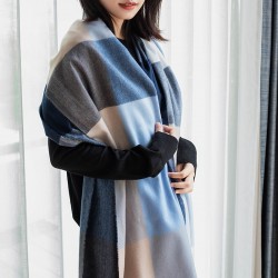 2025 new women's scarves, thickened, warm, imitation cashmere plaid scarves, winter shawls, stylish scarves.