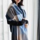 2025 new women's scarves, thickened, warm, imitation cashmere plaid scarves, winter shawls, stylish scarves.
