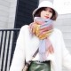 2025 new women's scarves, thickened, warm, imitation cashmere plaid scarves, winter shawls, stylish scarves.