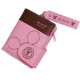 Pureti Popular Women's Wallet with Simple Wrist Strap, Folding Korean Style Cartoon Zipper Student Coin Purse