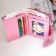 Pureti Popular Women's Wallet with Simple Wrist Strap, Folding Korean Style Cartoon Zipper Student Coin Purse