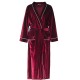 Thick, warm, loose flannel nightgown for men, simple, loose, plus-size, long coral fleece bathrobe for women, autumn and winter.