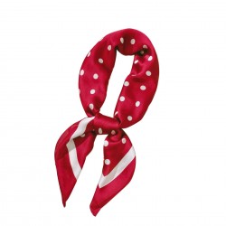 Korean Dongdaemun striped silk scarves women's headbands sweet chiffon square scarves professional small scarves.