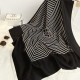 Striped imitation silk scarf for women, 2025 spring and summer new sweet silk scarf, fashionable printed decorative square scarf, factory direct.
