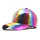 Colorful patent leather curved brim baseball cap, trendy preppy style, hip-hop, street dance, skateboarding, baseball cap