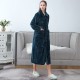 Autumn and winter plus-size imitation half-fleece nightgowns, thickened and long, sexy bathrobes for men and women, couple's loungewear.