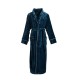 Thick, fleece-lined flannel couple's bathrobe for men, long, large-size coral fleece robe for women, winter pajamas.