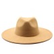 Cross-border AliExpress Amazon men's and women's couple's flat-brimmed hat, autumn and winter woolen hat, jazz gentleman hat