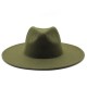 Cross-border AliExpress Amazon men's and women's couple's flat-brimmed hat, autumn and winter woolen hat, jazz gentleman hat