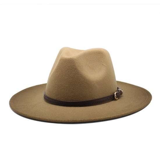 Cross-border European and American British-style woolen jazz hat for men and women, new spray-painted gradient-colored wide-brimmed hat for autumn/winter fashion Cross-border European and American British-style woolen jazz hat for men and women, new spray-painted gradient-colored wide-brimmed hat for autumn/winter fashion