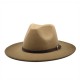 Cross-border European and American British-style woolen jazz hat for men and women, new spray-painted gradient-colored wide-brimmed hat for autumn/winter fashion Cross-border European and American British-style woolen jazz hat for men and women, new spray-painted gradient-colored wide-brimmed hat for autumn/winter fashion