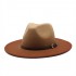 Cross-border European and American British-style woolen jazz hat for men and women, new spray-painted gradient-colored wide-brimmed hat for autumn/winter fashion