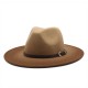 Cross-border European and American British-style woolen jazz hat for men and women, new spray-painted gradient-colored wide-brimmed hat for autumn/winter fashion Cross-border European and American British-style woolen jazz hat for men and women, new spray-painted gradient-colored wide-brimmed hat for autumn/winter fashion