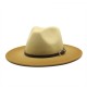 Cross-border European and American British-style woolen jazz hat for men and women, new spray-painted gradient-colored wide-brimmed hat for autumn/winter fashion Cross-border European and American British-style woolen jazz hat for men and women, new spray-painted gradient-colored wide-brimmed hat for autumn/winter fashion