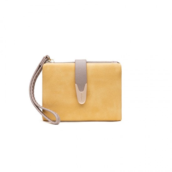 Korean style new women's wallet, retro casual buckle wallet, women's short wallet, coin purse Korean style new women's wallet, retro casual buckle wallet, women's short wallet, coin purse