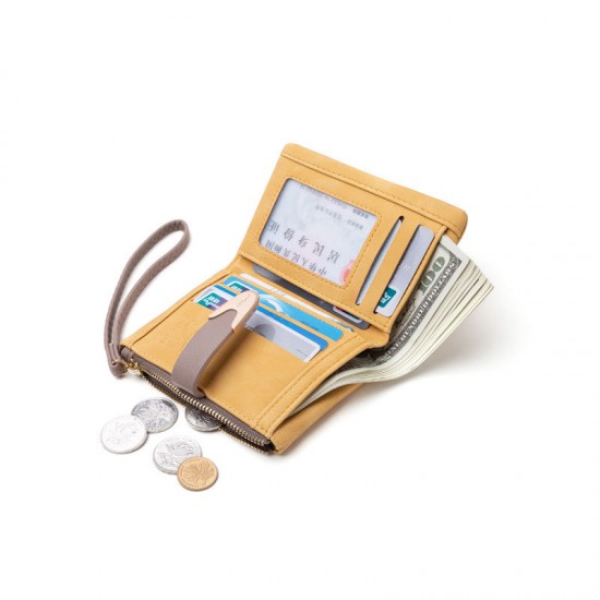 Korean style new women's wallet, retro casual buckle wallet, women's short wallet, coin purse Korean style new women's wallet, retro casual buckle wallet, women's short wallet, coin purse