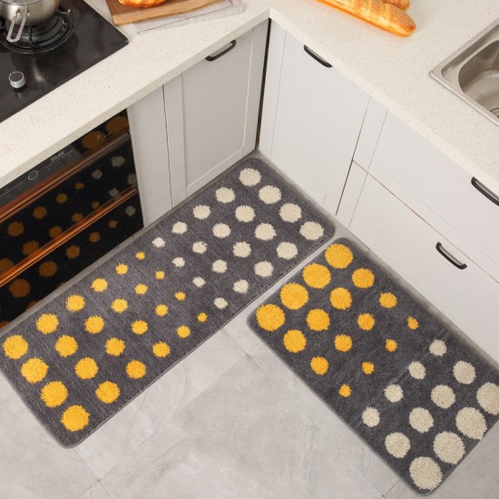 Luxury, light-weight entryway mats with a faux wool coffee table mat and bedside rug.