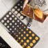 Luxury, light-weight entryway mats with a faux wool coffee table mat and bedside rug.