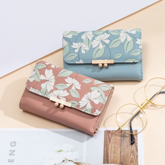 Pretty's Korean-style Instagram coin purse, trendy and fresh, short women's wallet, tri-fold, Korean-style, cute student wallet