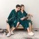 Thick, warm, loose flannel nightgown for men, simple, loose, plus-size, long coral fleece bathrobe for women, autumn and winter.