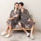 Thick, warm, loose flannel nightgown for men, simple, loose, plus-size, long coral fleece bathrobe for women, autumn and winter.