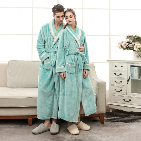 Women's Autumn Thin Mid-Length Absorbent Bathrobe, Sexy Men's Kimono Quick-Drying Yukata, Spring/Autumn