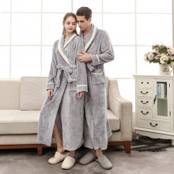 Women's Autumn Thin Mid-Length Absorbent Bathrobe, Sexy Men's Kimono Quick-Drying Yukata, Spring/Autumn