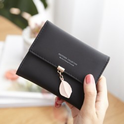 Factory Wholesale Cross-Border Women's Short Wallet, Student Fashionable and Simple, Korean Style, Tri-Folding Multifunctional Coin Purse and Wallet