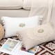 French lace pillow, all-cotton white ins square lumbar pillow, American sofa bedroom backrest cushion French lace pillow, all-cotton white ins square lumbar pillow, American sofa bedroom backrest cushion