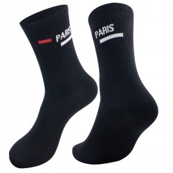 Sports socks, mid-calf, towel-soled, small hooks, fitness running socks, unisex, trendy, sweat-wicking cotton socks, breathable and deodorizing