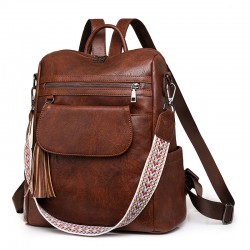 New women's bags, cross-border new large-capacity retro dual-use shoulder and crossbody bags, casual women's backpacks.