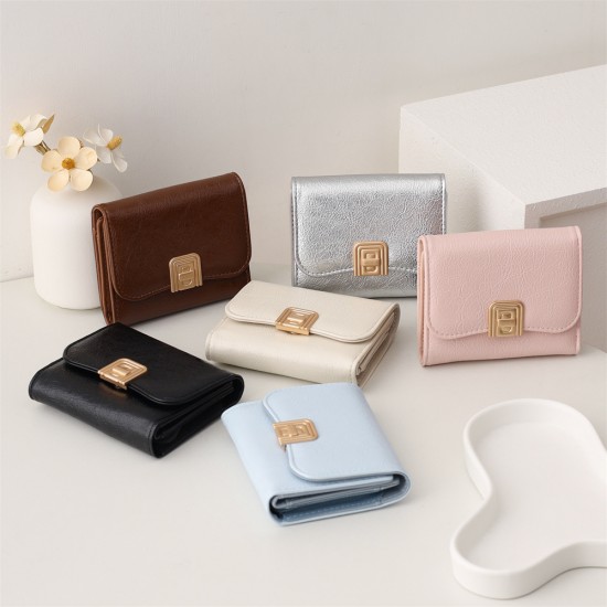 New cross-border women's wallet, short foldable, multifunctional, fashionable storage bag, card holder, mini student coin purse