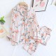 Couple's washed cotton pajamas, men's and women's thin plaid loungewear, spring and summer casual loose trousers, drop shipping.