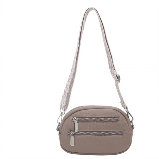 New Korean-style cross-border women's cell phone chest bag, simple PU crossbody bag, fashionable and stylish zippered women's small round shoulder bag New Korean-style cross-border women's cell phone chest bag, simple PU crossbody bag, fashionable and stylish zippered women's small round shoulder bag