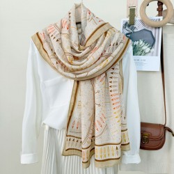 Versatile simple and elegant artistic geometric circle print scarf women's casual wear Casual contrasting color travel shawls Versatile simple and elegant artistic geometric circle print scarf women's casual wear Casual contrasting color travel shawls