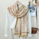 Versatile, simple and elegant, artistic geometric circle print scarf, women's casual wear Casual contrasting color travel shawls