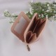 Lianbu Korean-style short women's wallet, a fresh, two-fold, zippered, solid-color PU, student wallet.