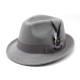 2023 new cross-border men's small hats with feathers and felt, men's jazz fedoras.