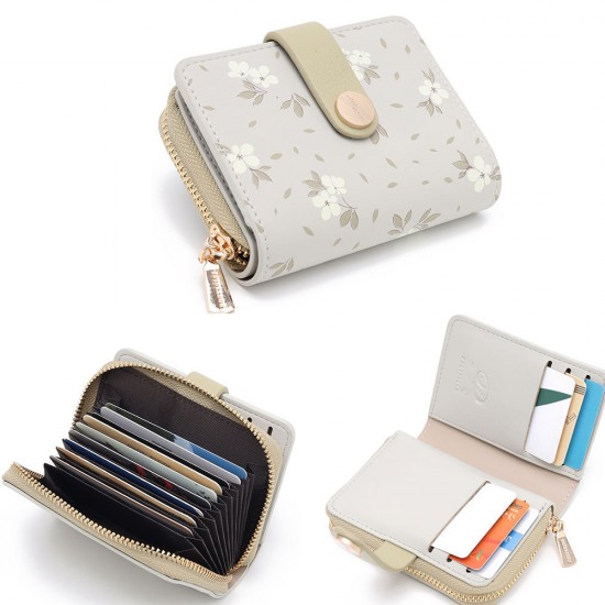 Cross-border Korean-style fashionable printed zippered accordion multi-card slot student wallet, women's wallet, ready for wholesale. Cross-border Korean-style fashionable printed zippered accordion multi-card slot student wallet, women's wallet, ready for wholesale.