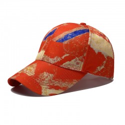 Cross-border new curved-brim peaked cap, a printed sun protection hat for women, a colorful graffiti baseball cap for Europe and America.