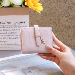 New RFID Card Holder, 2025 Anti-Magnetic and Anti-Theft Bank ID Card Holder, Korean Style, PU Check Buckle Storage Naka Bag