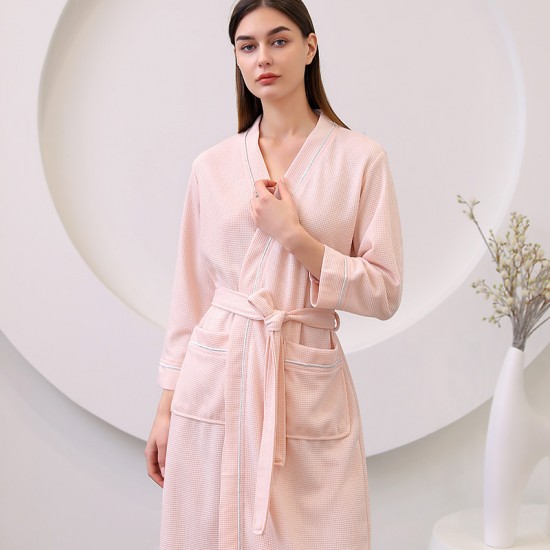 Autumn/Winter Extra-Long Hooded Flannel Couple's Nightgown for Women, Extra-Large Coral Fleece Bathrobe for Men