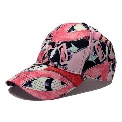New cross-border spring and summer women's caps, stylish and fashionable full-print sun hats, retro geometric abstract baseball caps.