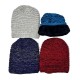 Men's new autumn and winter European and American knitted hat with fleece and warm earmuffs, woolen headband hat, manufacturer's supply