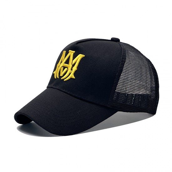 Cross-border washed distressed embroidered baseball caps, outdoor sports visor hats, men's and women's retro embroidered baseball caps