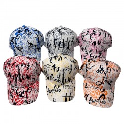 New cross-border sun hat, men's and women's personalized trendy versatile sun hat, colorful graffiti lettered baseball cap, baseball cap