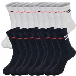 Sports socks, mid-calf, towel-soled, small hooks, fitness running socks, unisex, trendy, sweat-wicking cotton socks, breathable and deodorizing