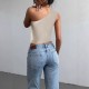 Fashionable square-neck puff-sleeved hip skirt for women, 2025 spring/summer new style, pleated waist slimming short-sleeved sexy dress