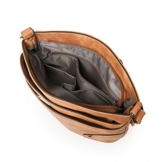 2025 new cross-border multi-layer bucket bag, retro shoulder bag, light luxury, fashionable, versatile, cross-body bag
